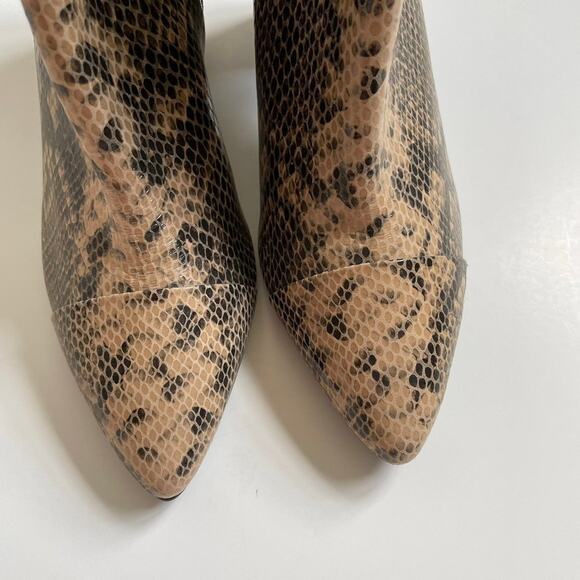 NEW Seychelles Leather Python Print No One Like You Cap Toe Bootie - Picture 7 of 11